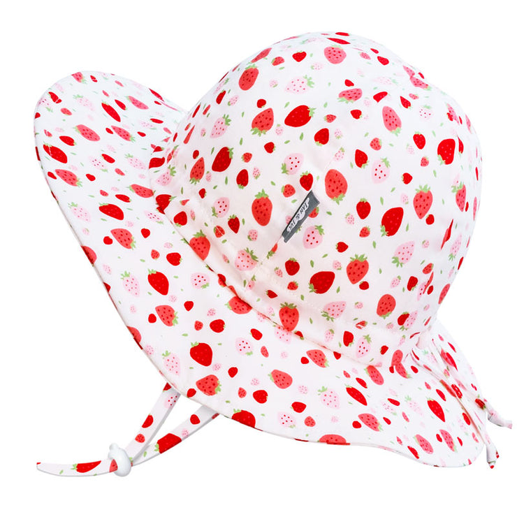 Adjustable Cotton Floppy Hat - Strawberries