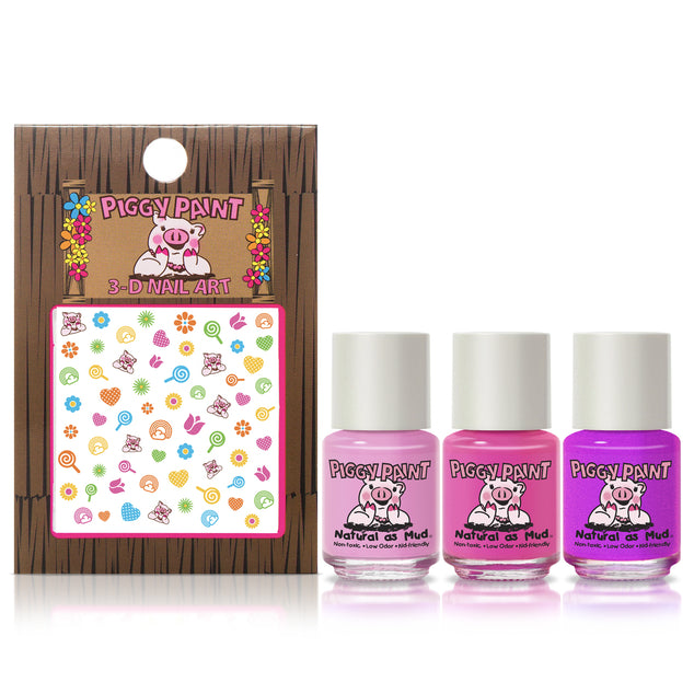 Piggy Paint Kids Nail Polish Set - Rainbow Party