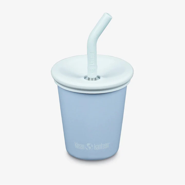 Klean Kanteen Kid's Cup with Straw Lid - Clear Sky