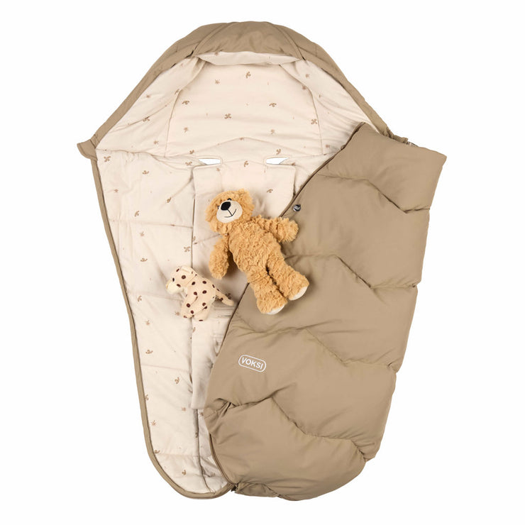 Voksi Explorer Winter Stroller/Carseat Footmuff - Dark Sand
