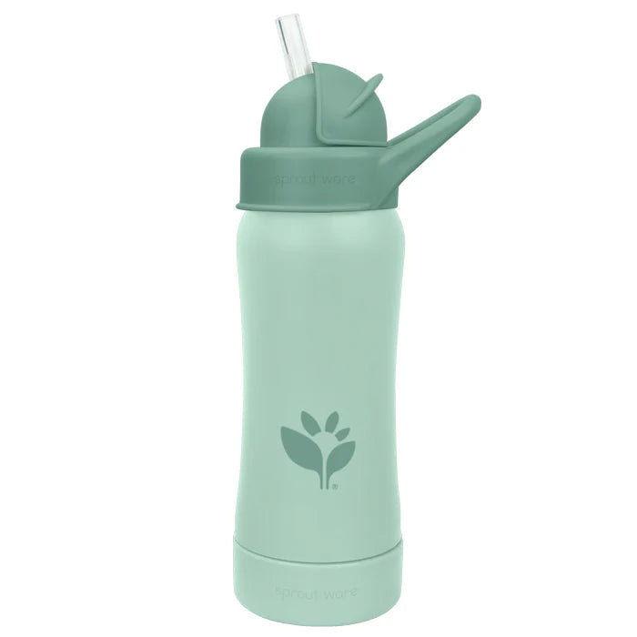 Sprout Ware Straw Bottle 10 oz- Sage