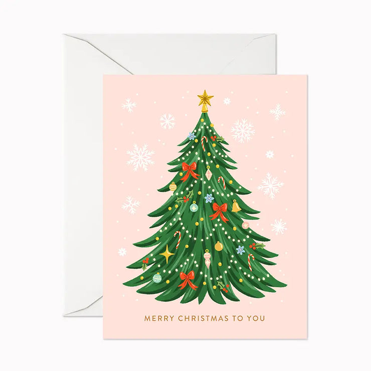 Merry Christmas Tree Greeting Card