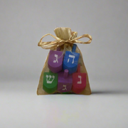 Painted Wooden Dreidels - 6 pack
