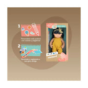 Miniland 15 inch Baby Doll - Female: Straight Black Hair