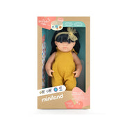 Miniland 15 inch Baby Doll - Female: Straight Black Hair
