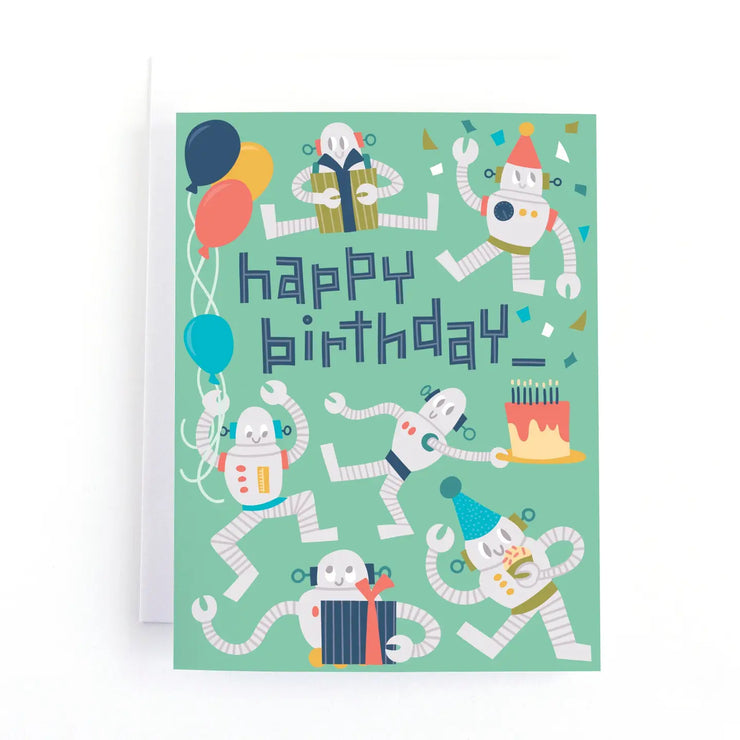 Robots Birthday Card