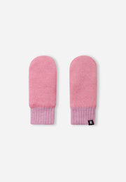 Lambswool Knitted Kids' Mittens - Sunset Pink