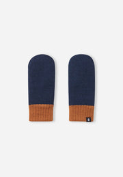 Lambswool Knitted Kids' Mittens - Navy
