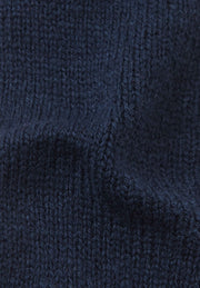 Lambswool Knitted Kids' Mittens - Navy