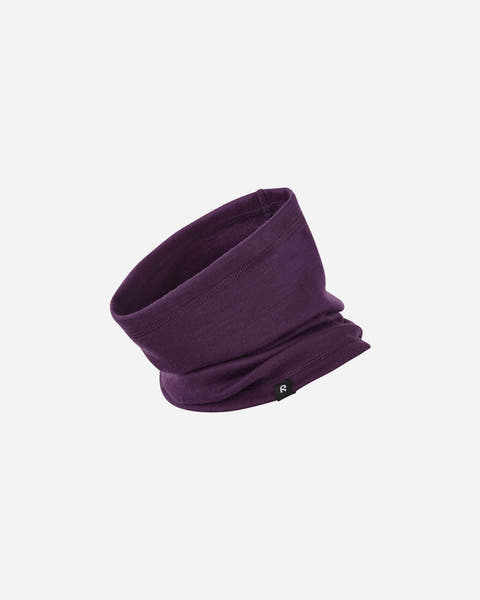 Merino Wool Tube Scarf - Deep Purple
