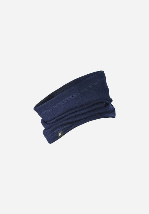 Merino Wool Tube Scarf - Navy Blue