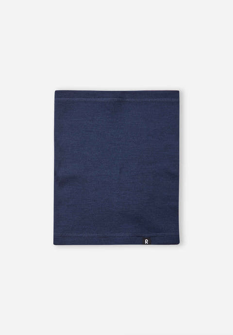 Merino Wool Tube Scarf - Navy Blue