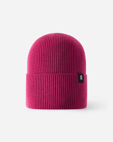 Merino Wool Kids' Beanie - Rosy Berry