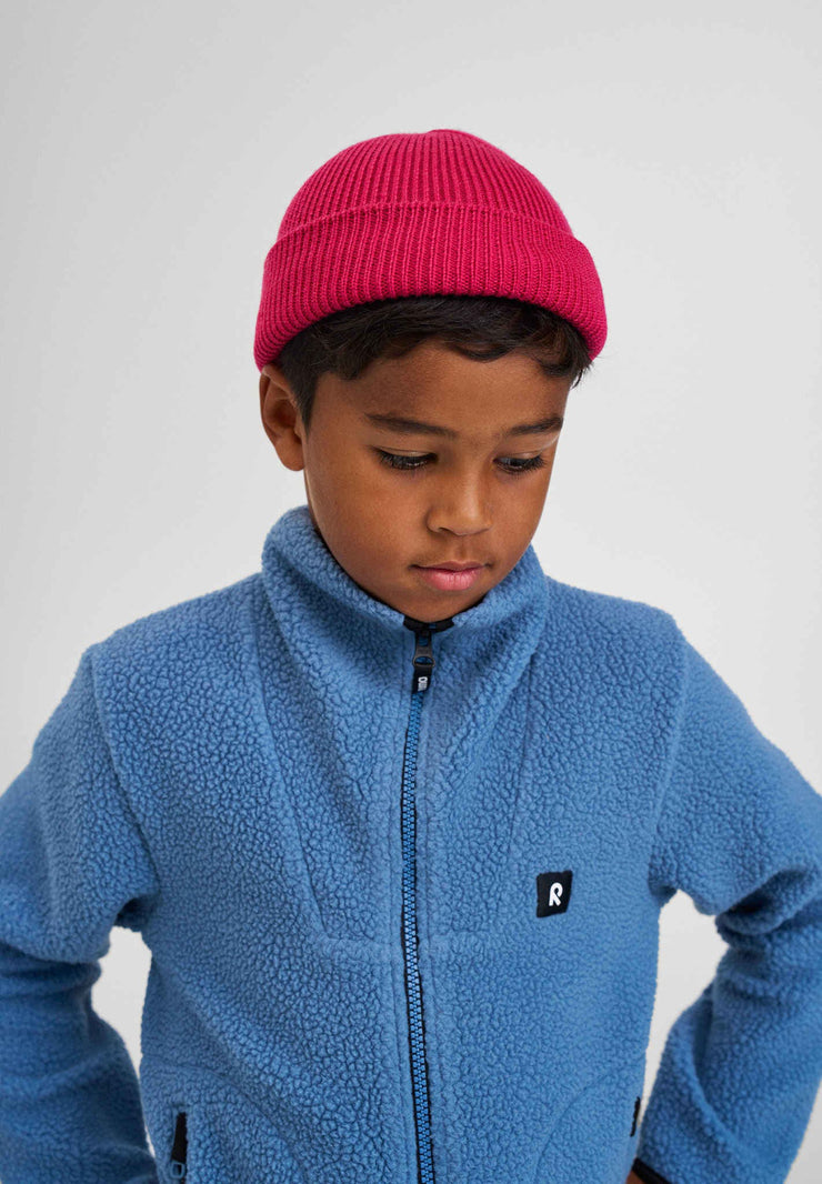 Merino Wool Kids' Beanie - Rosy Berry