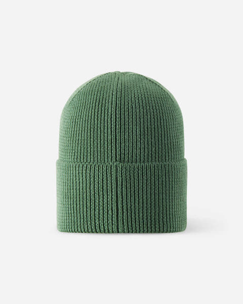 Merino Wool Kids' Beanie - Green Clay
