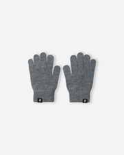 Merino Wool Knit Gloves - Melange Grey
