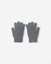 Merino Wool Knit Gloves - Melange Grey