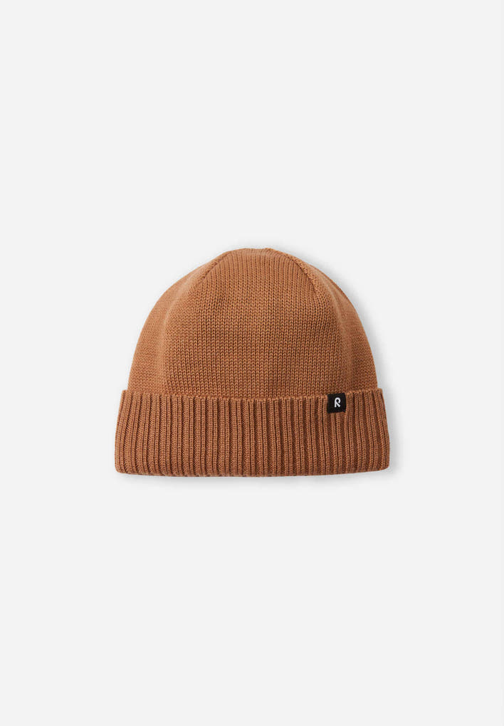 Merino Wool Blend Kids' Beanie - Cinnamon Brown
