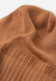 Merino Wool Blend Kids' Beanie - Cinnamon Brown