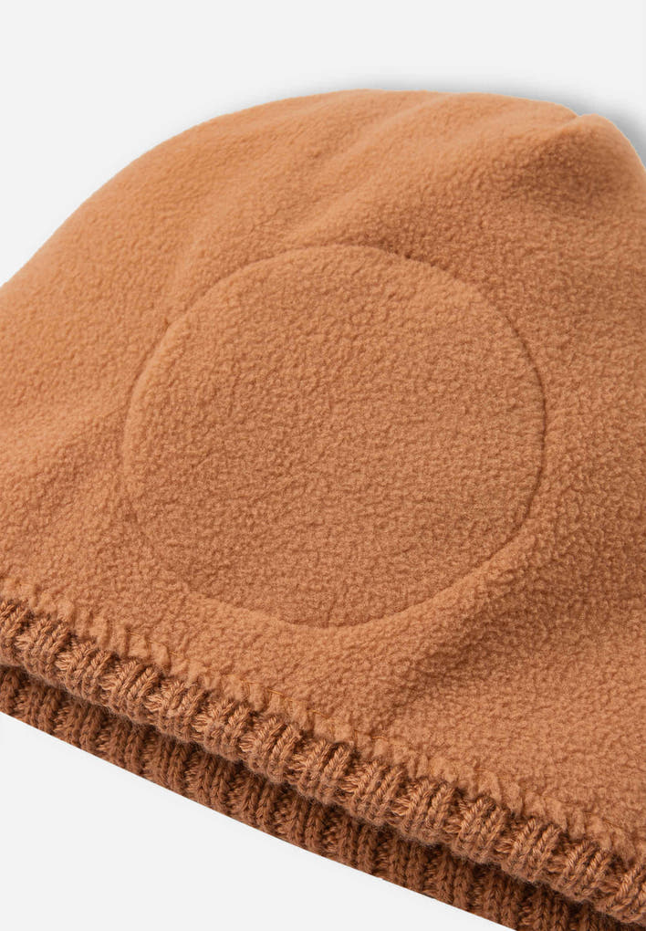 Merino Wool Blend Kids' Beanie - Cinnamon Brown