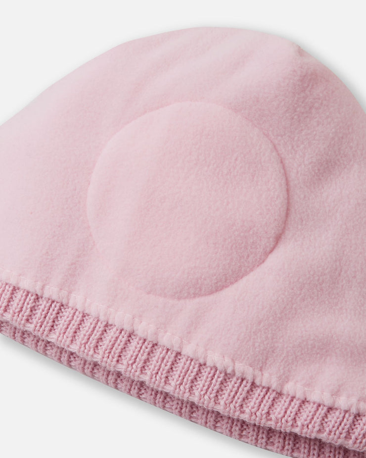 Merino Wool Blend Kids' Beanie - Pale Rose
