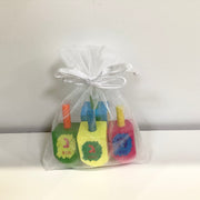 Painted Wood Dreidels - 4 pack
