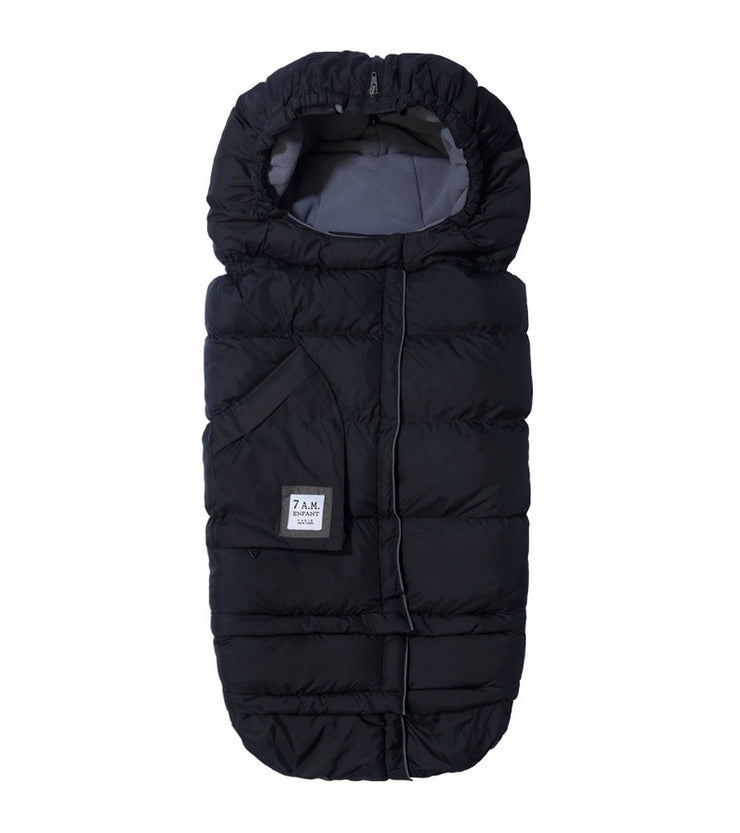 Winter Stroller Footmuff - Black Fleece