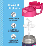 Thermos FUNtainer 14oz Water Bottle with Straw Top - Unicorns