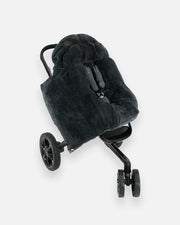 Winter Stroller Footmuff - Black Plush