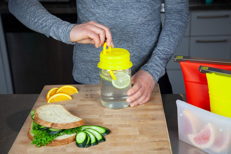 Silicone Lid and Straw - Clear