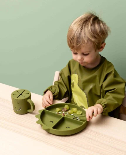 Trixie Waterproof Long Sleeve Bib - Dino