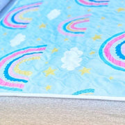 Pee Pals Reusable Waterproof Potty Training Mat (Pack Of 2) - Rainbows