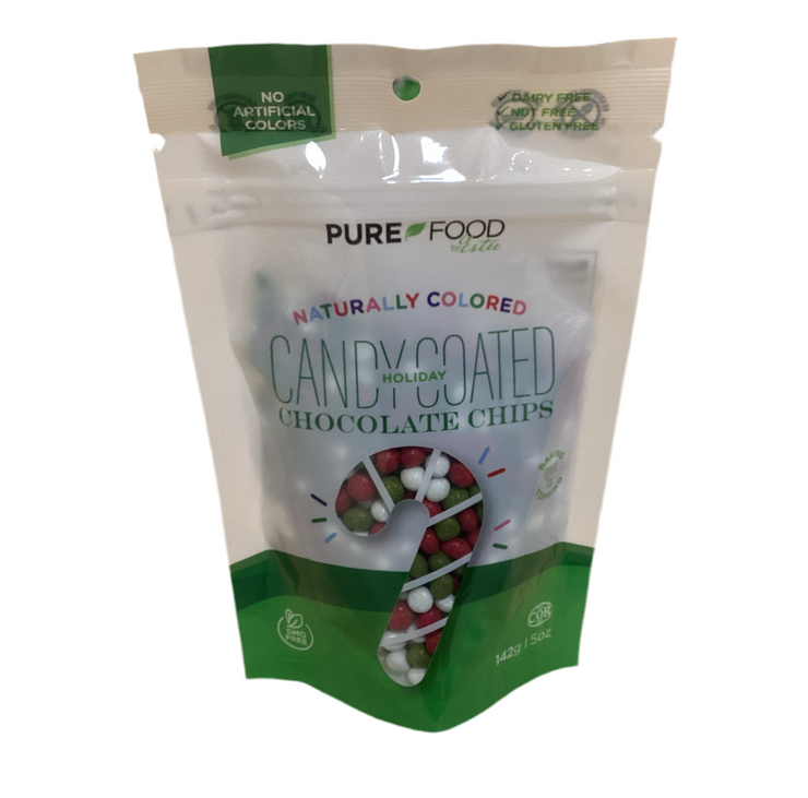 All-Natural Candy Coated Mini Chocolate Chips - Holiday