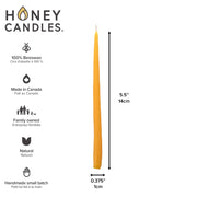 Chanukah Beeswax Candles - Natural
