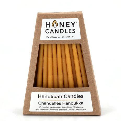 Chanukah Beeswax Candles - Natural