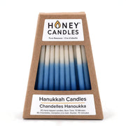 Chanukah Beeswax Candles - Blue and White