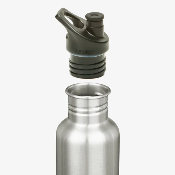 Klean Kanteen 18oz Water Bottle with Sport Top - Steel