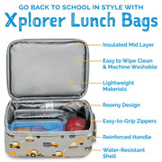 Kids' Lunch Bag - Grey Construction