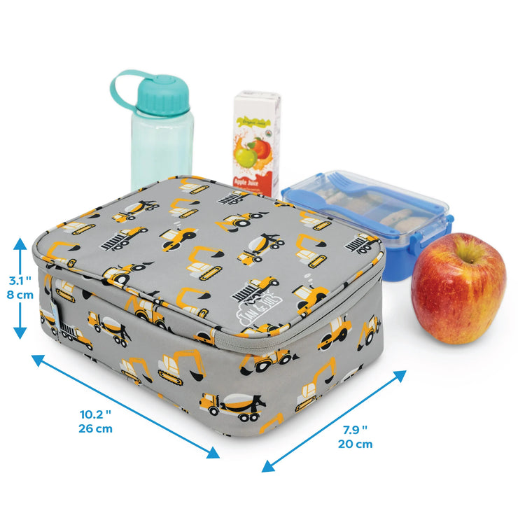 Kids' Lunch Bag - Grey Construction