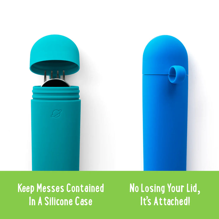 Dig Inn Reusable Planetbox Dig In Utensils for Kids + Silicone Case - Lagoon – Healthy Moms