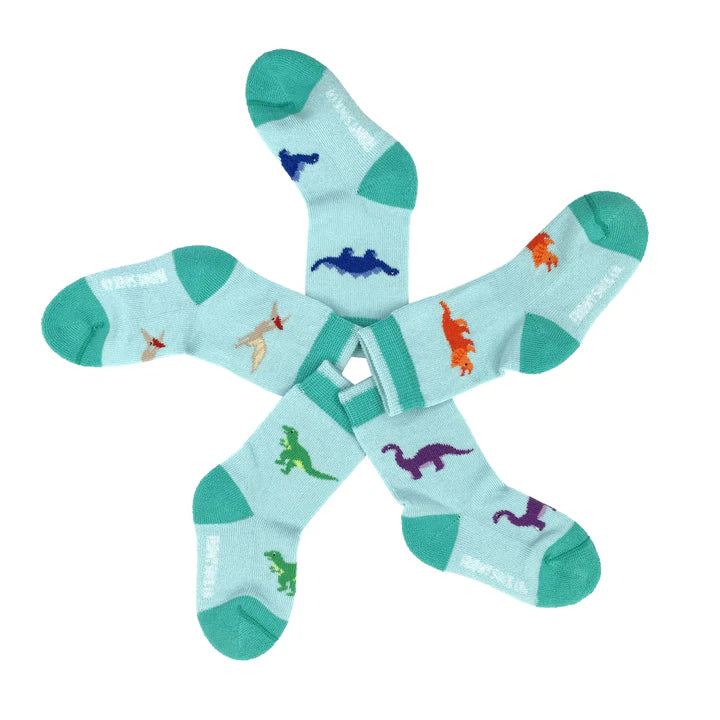 Baby Organic Cotton Mismatched Socks - Baby Dinosaur