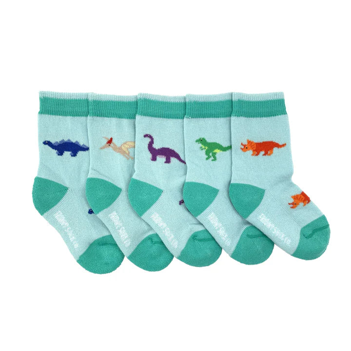 Baby Organic Cotton Mismatched Socks - Baby Dinosaur