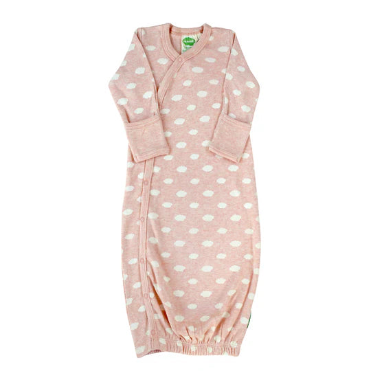 Parade Organics Baby Kimono Gown - Clouds Pink