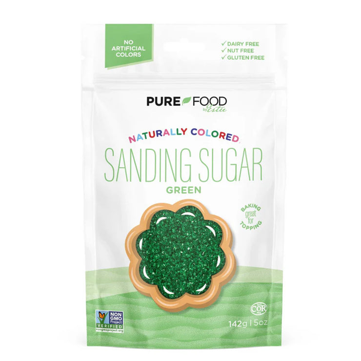 Naturally-Coloured Green Sanding Sugar