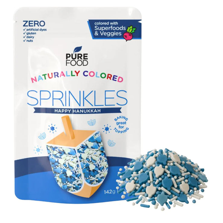 Naturally-Coloured Sprinkles - Hanukkah