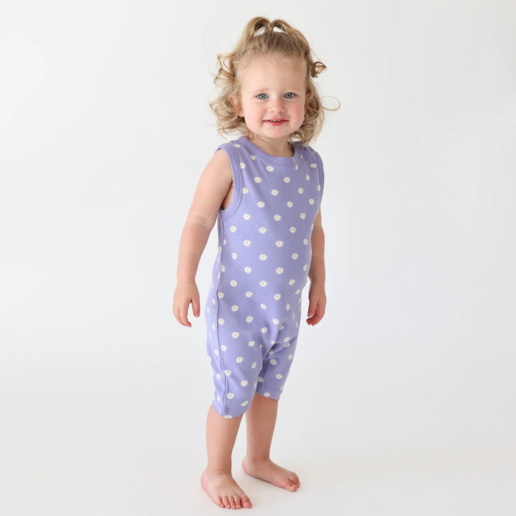 Parade Organics Tank Romper - Lilac Daisies