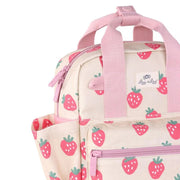 Mini Canvas Backpack - Strawberries and Cream