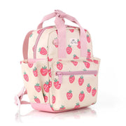 Mini Canvas Backpack - Strawberries and Cream