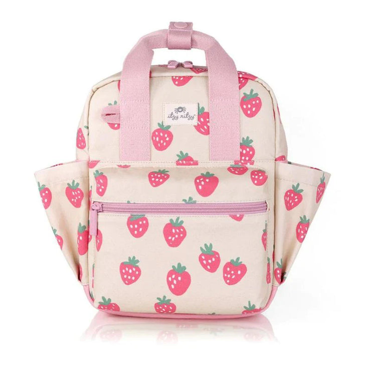 Mini Canvas Backpack - Strawberries and Cream