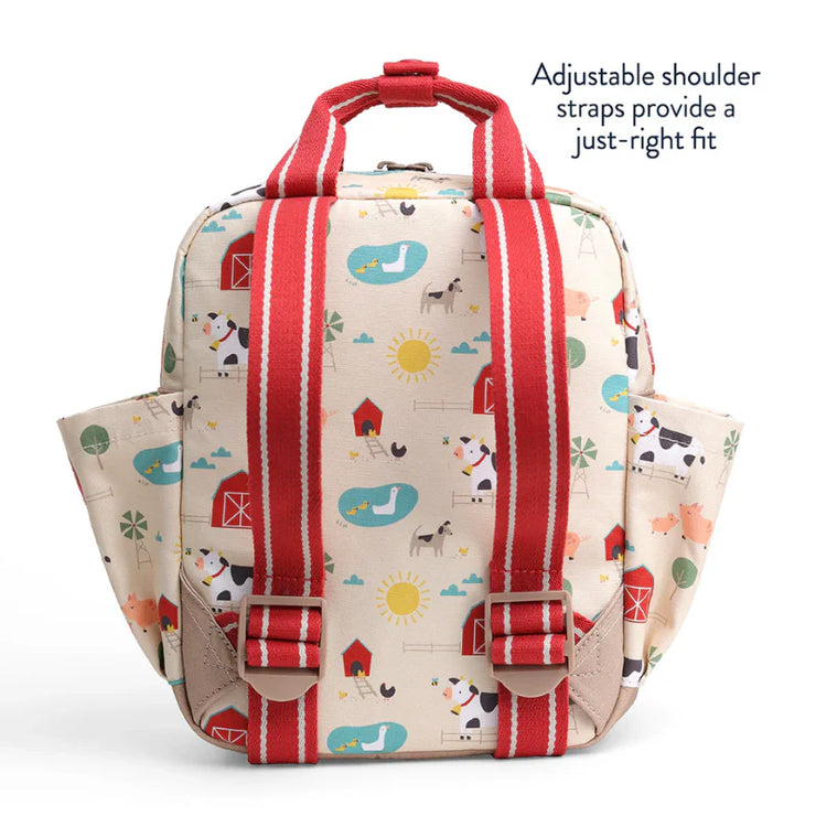 Mini Canvas Backpack - Farm Friends